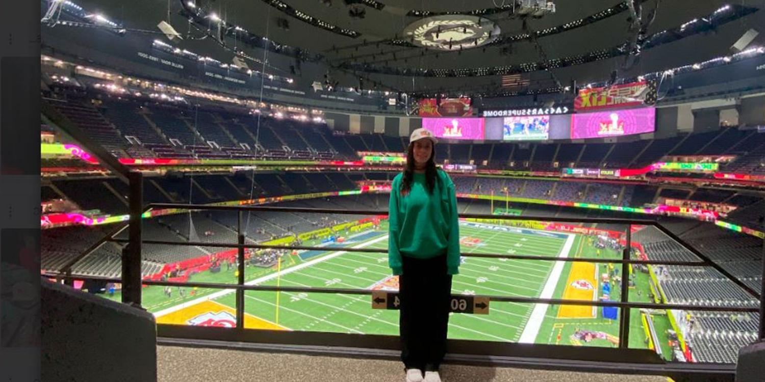 Abby Brunner in Superdome.